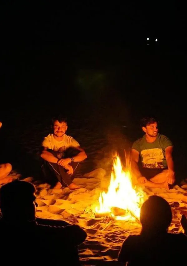 Bonfire night at Astagiri homestay in Chikmagalur.