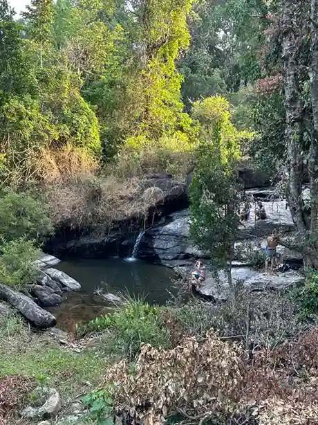 Natural waterfall pool on the Astagiri estate.