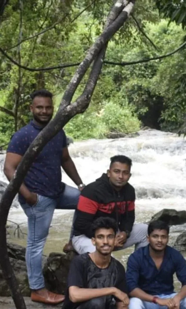 guests at astagiri waterfalls.