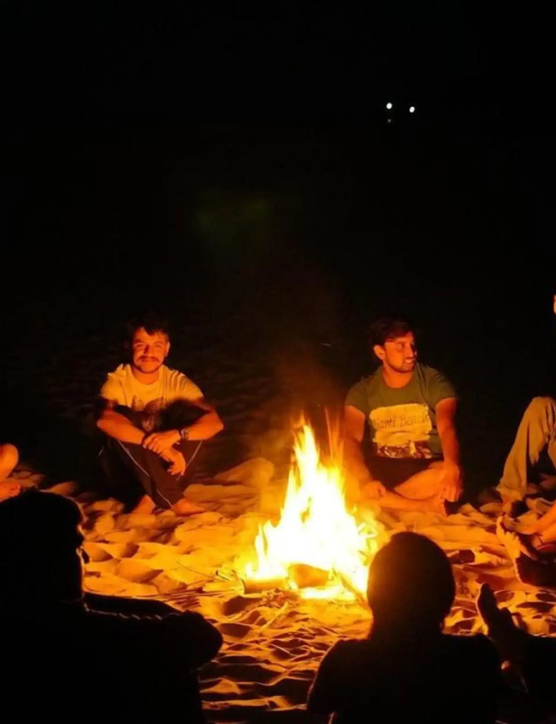 Peaceful campfire night experience at a homestay in mudigere